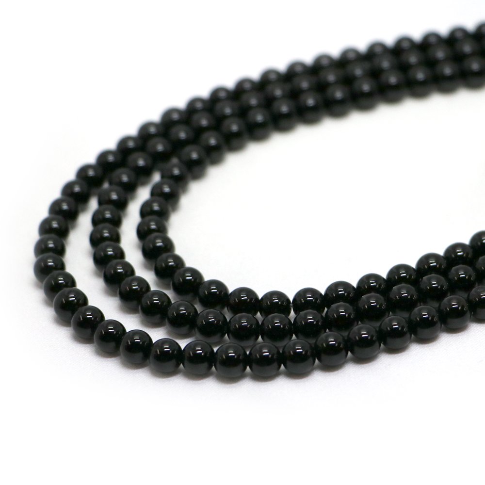 ○1連販売○オニキス【丸玉】6mm【天然石 ビーズ パワーストーン】