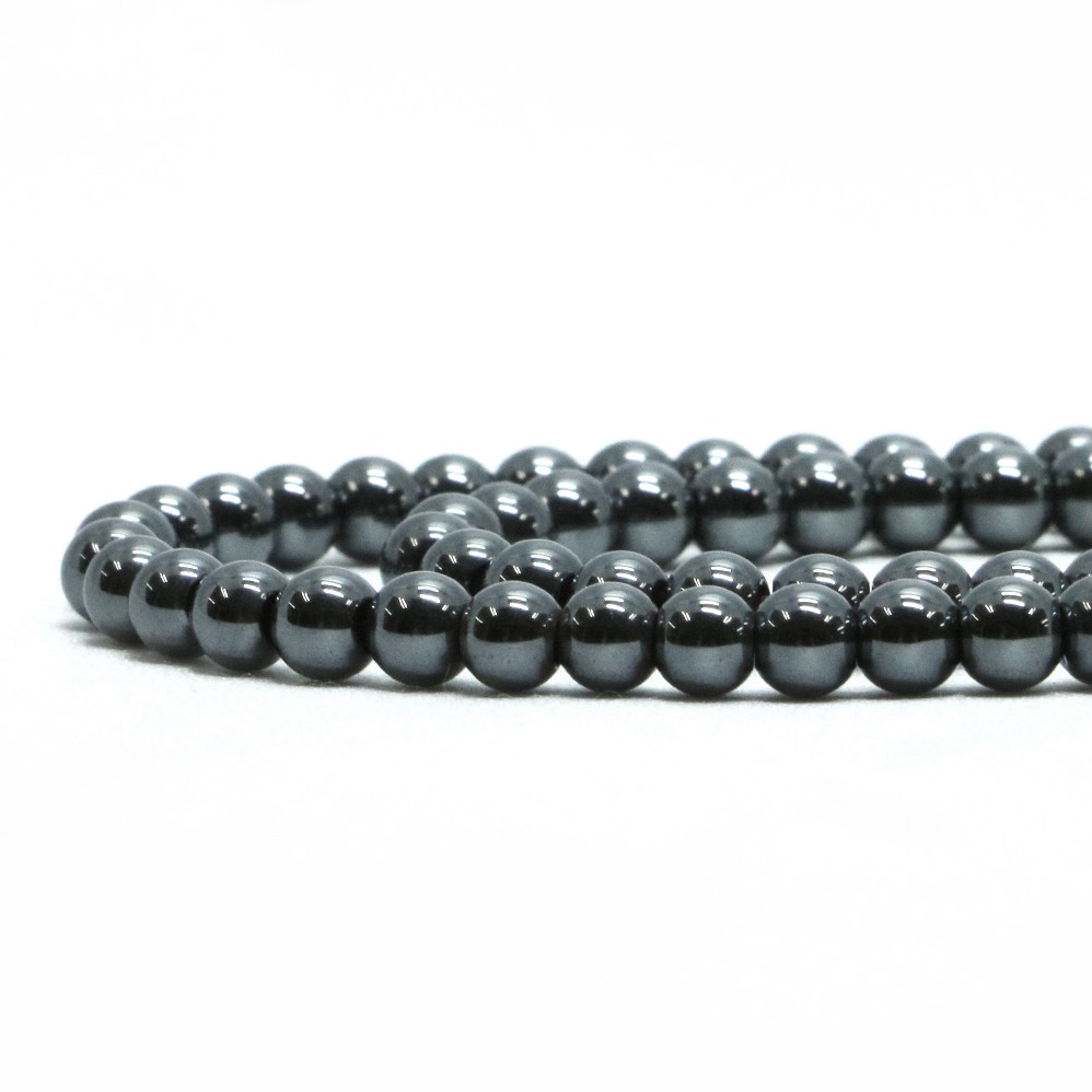 Rakuten - ○1連販売○ヘマタイト【丸玉】4mm【天然石 ビーズ パワーストーン】