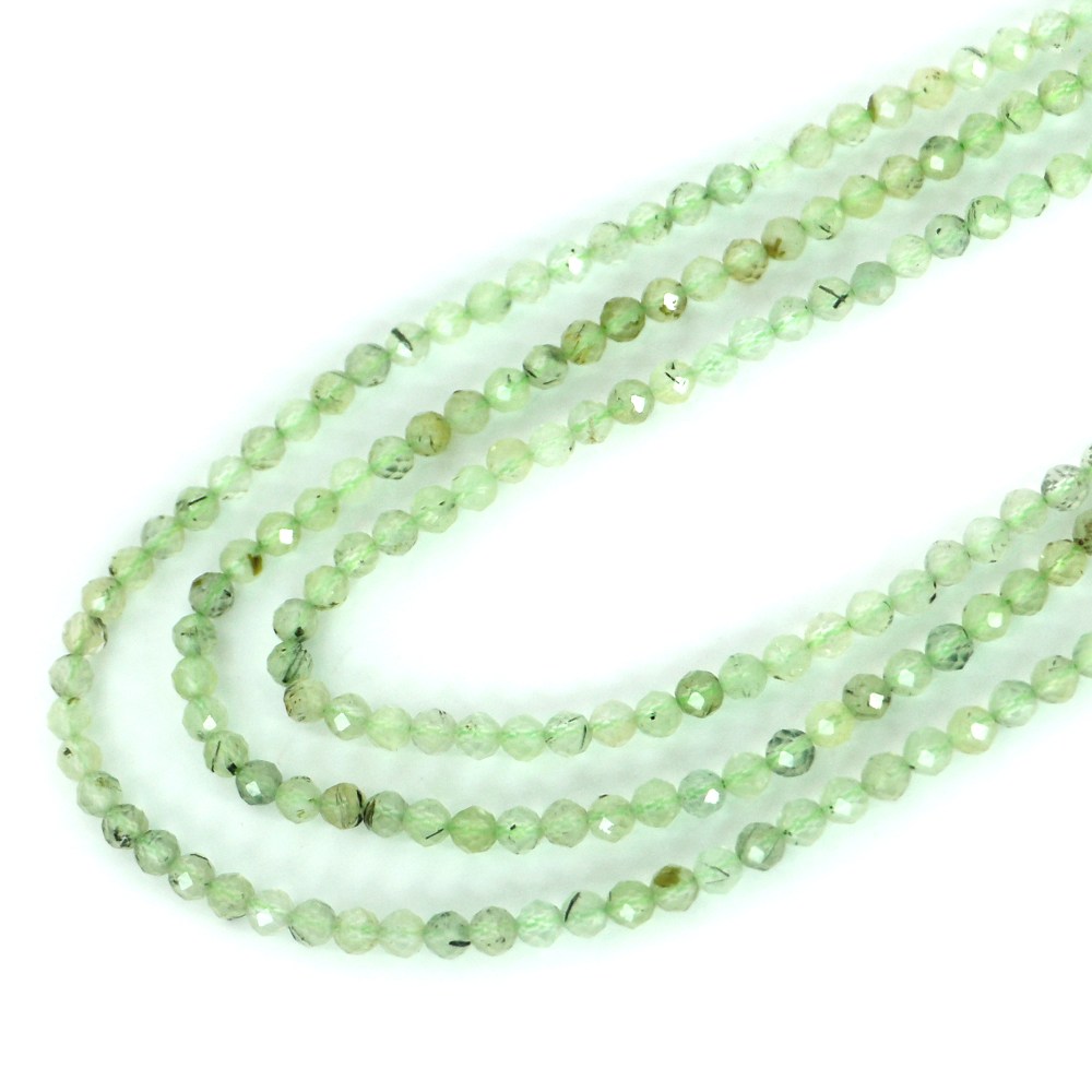 ○1連販売○プレナイト【カット】4mm【天然石 ビーズ パワーストーン】