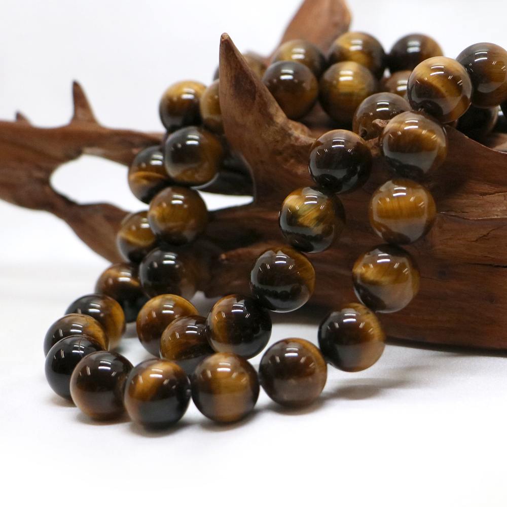 ○1連販売○タイガーアイ【丸玉】14mm【天然...の紹介画像3