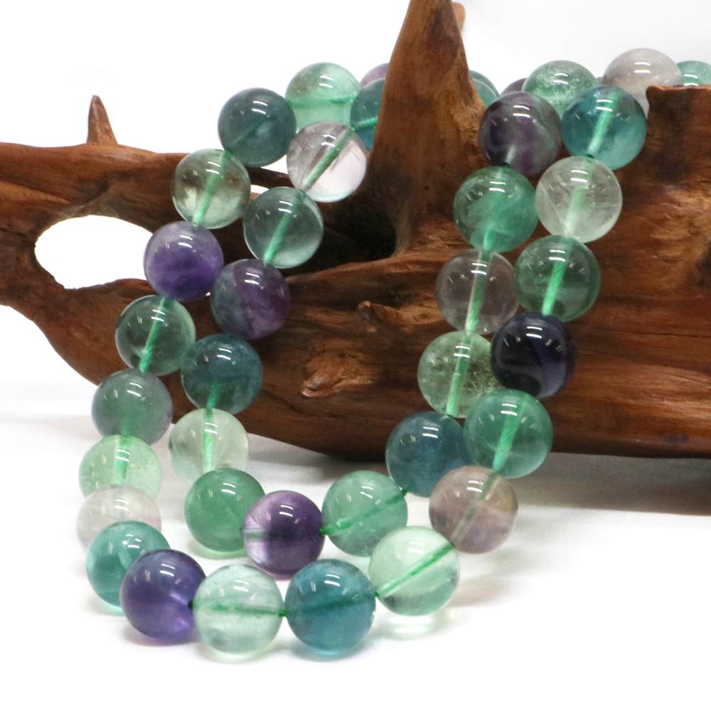 ○1連販売○フローライト【丸玉】12mm【天然石 ビーズ パワーストーン】