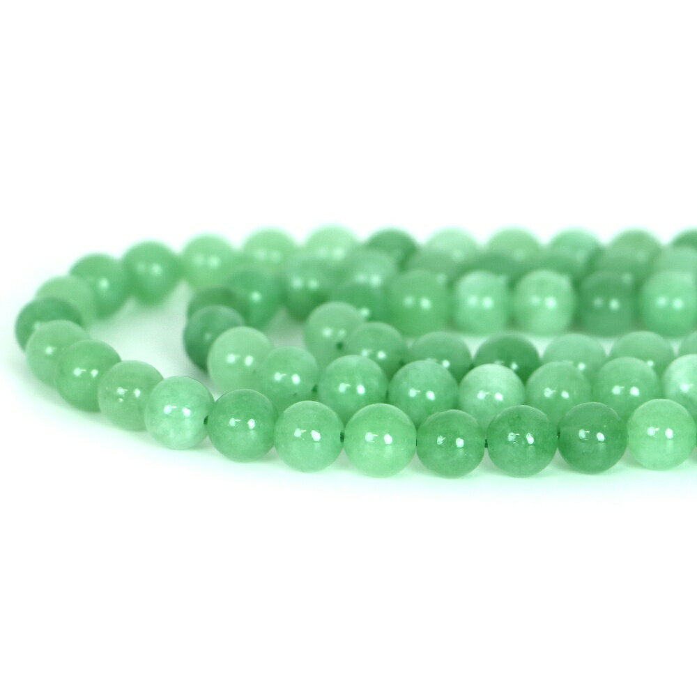 ○1連販売○カラージェード(ヒスイカラー・染め)【丸玉】8mm【天然石 ビーズ パワーストーン】