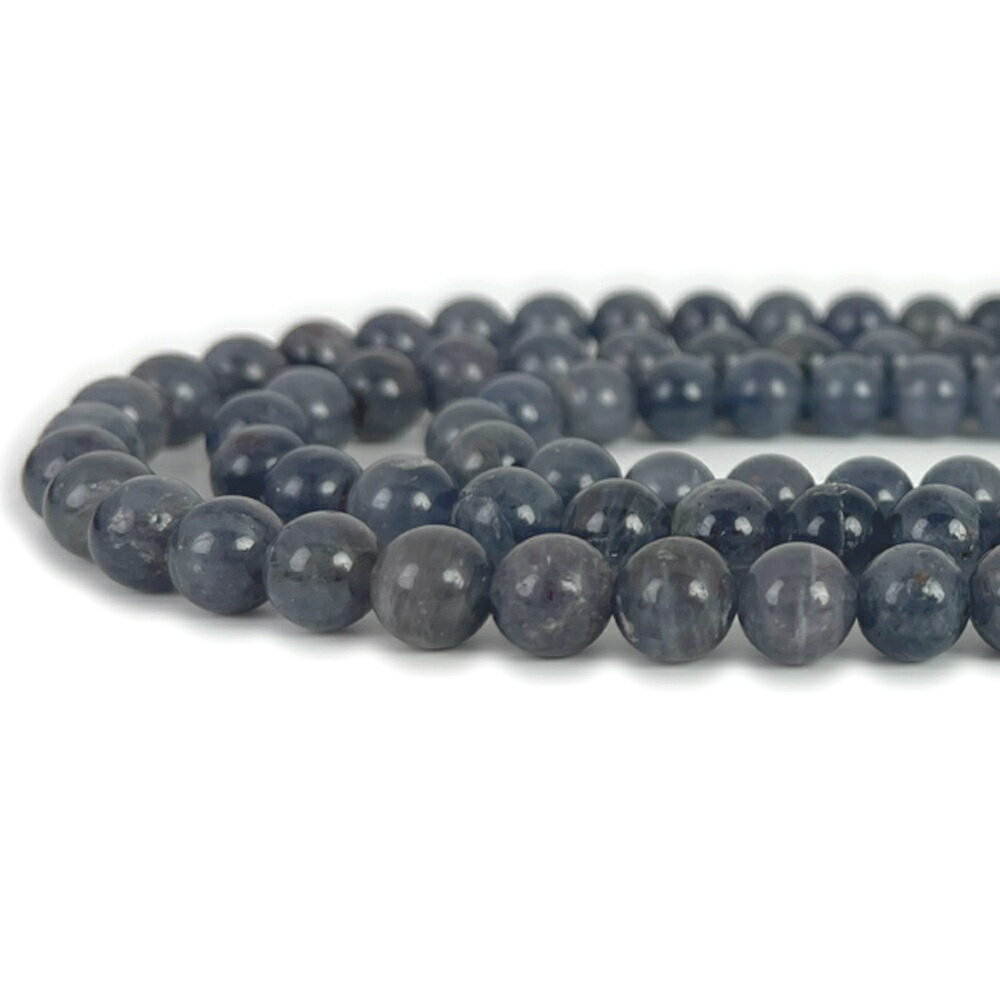 Rakuten - ○1連販売○アイオライト【丸玉】8mm【天然石 ビーズ パワーストーン】