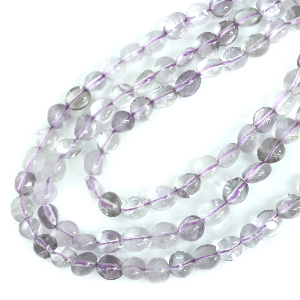 ○1連販売○ラベンダーアメジスト【タンブル】横幅/約10mm【天然石 ビーズ パワーストーン】