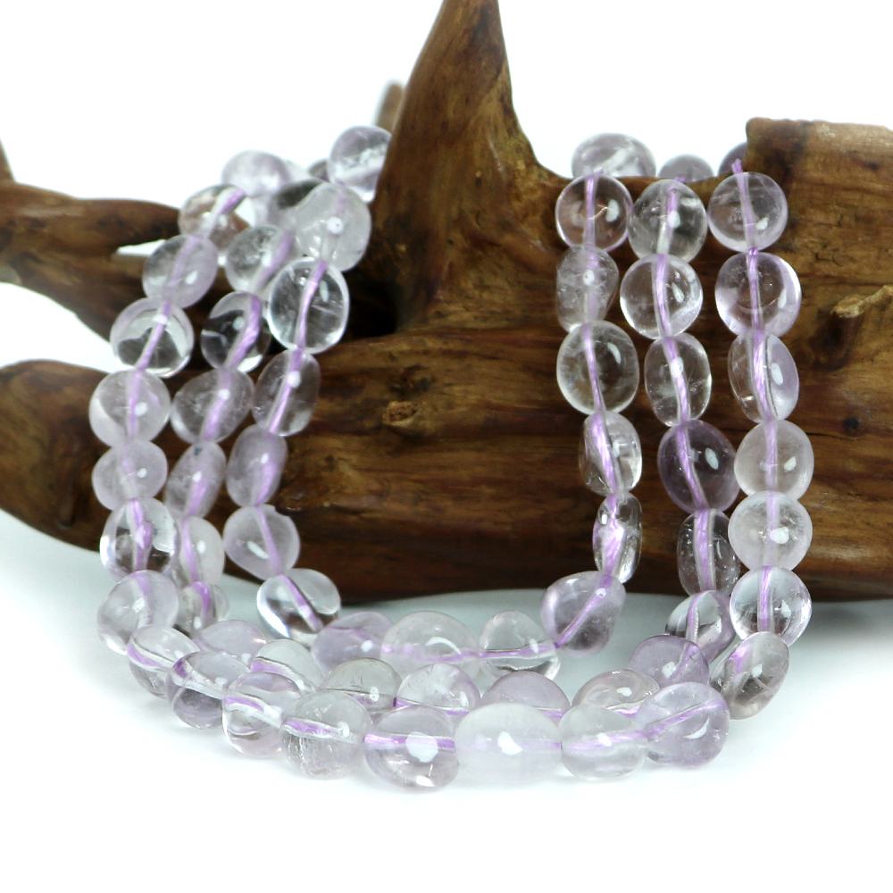 ○1連販売○ラベンダーアメジスト【タンブル】横幅/約10mm【天然石 ビーズ パワーストーン】