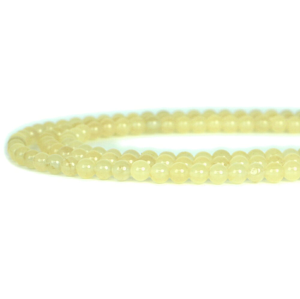 【ビーズサイズ】6mm 【形】丸玉 【連の長さ】約38〜40cm ※ビーズサイズは0.5mm前後の誤差がある場合がございます 【商品説明】 こちらの商品ではニュージェード、軟玉（なんぎょく）を紹介させていただきます 中国では翡翠の腕輪などは先祖から受け継がれるほど高価で神聖に扱われる品であります その天然石の材質は本翡翠でジェダイトジェードといい硬玉（こうぎょく）ともいわれます 発見当時はビルマ（現在のミャンマー）で鮮やかなグリーン調の透明度の高いものは大変希少価値も高く一粒でも高額なものとなります 本商品のニュージェードは中国では通称、玉（ぎょく）といわれ、サーペンティンの一種となります ジェードという同じようなネーミングで真逆の価値観の天然石ですが加工も容易でカラーバリエーションも大変豊富にそろうことから カジュアルなアクセサリービーズとして幅広く利用されております お好みの天然石を使ってあなただけのオリジナルアクセサリーを作ってみませんか？ ＊こちらの商品はビーズが連なった1連（1本）の商品となります 【パワーストーン】 機転が働き、多くの知恵を授け、学業成就・商売繁盛のお守りに良いといわれます 【配送につきまして】 ●メール便：送料250円（お買い物合計金額3,000円以上で1通分送料無料） ・ヤマト運輸ネコポスでのお届けとなります ・宅配便同様のお届け日数（翌日?3日程度での配達）＊一部地域を除く ・ご自宅のポストへのお届けとなります（ご登録のお名前がポストへ記載があることをご確認お願い致します） ・大きさ（上限A4サイズ）：縦31.2cm、横22.8cm、厚さ2.5cm、重さ1kg以内 ※後払い（商品到着後コンビニなどでのお支払い）はご利用頂けます ※代引き決済はできません ※配送日時指定不可 ※発送後の住所変更はできませんので予めご注意ください ※商品紛失などの補償は基本的にございません ●宅配便：送料は配達地域によって異なります（お買い物合計金額3,980円以上で送料無料） ・佐川急便でのお届けとなります ・ドライバーによる手渡しでのお届け ・代引き決済はドライバーへ代金のお支払が可能となります （代引き手数料330円） ・配送日時指定可能 ※初回お届けより1週間以上お受け取りになられない場合は持ち戻りとなり返送となります 返送による送料は運送会社の定価送料を実費ご負担いただくことになりますので 予めご注意くださいますようお願い申し上げます ※当店の判断で日本郵便（レターパック）で発送させていただく場合もございます 予めご了承のほどお願い申し上げます