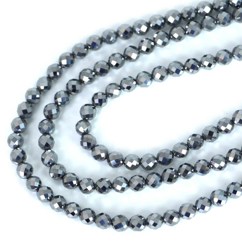 ○1連販売○テラヘルツ【カット】6mm【天然石 ビーズ パワーストーン】