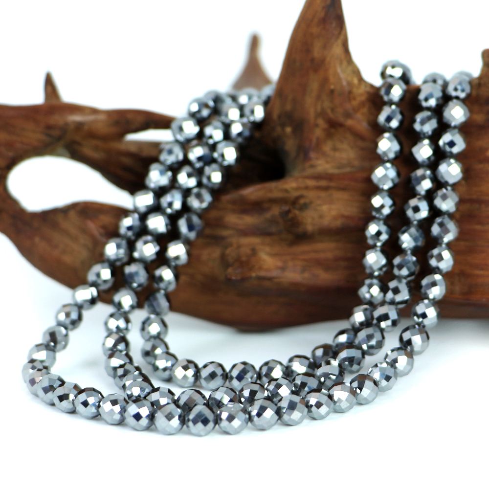 ○1連販売○テラヘルツ【カット】6mm【天然石 ビーズ パワーストーン】