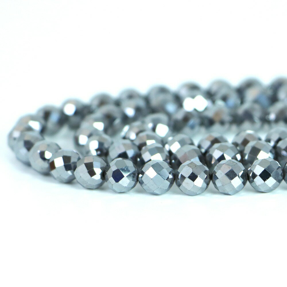 Rakuten - ○1連販売○テラヘルツ【カット】8mm【天然石 ビーズ パワーストーン】