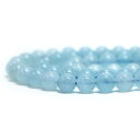 ○1連販売○アクアマリン【丸玉】8mm【天然石 ビーズ パワーストーン】