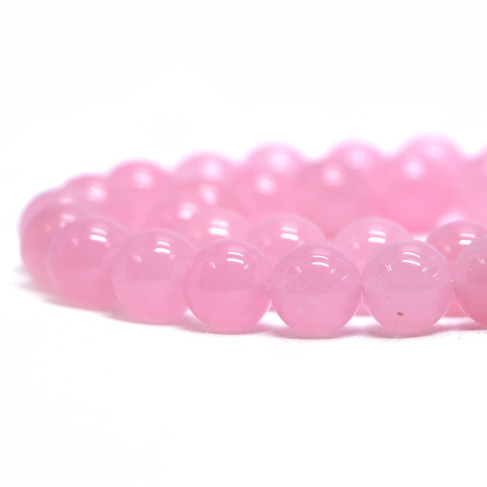 Rakuten - ○1連販売○カラージェード(ピンク・染め)【丸玉】10mm【天然石 ビーズ パワーストーン】