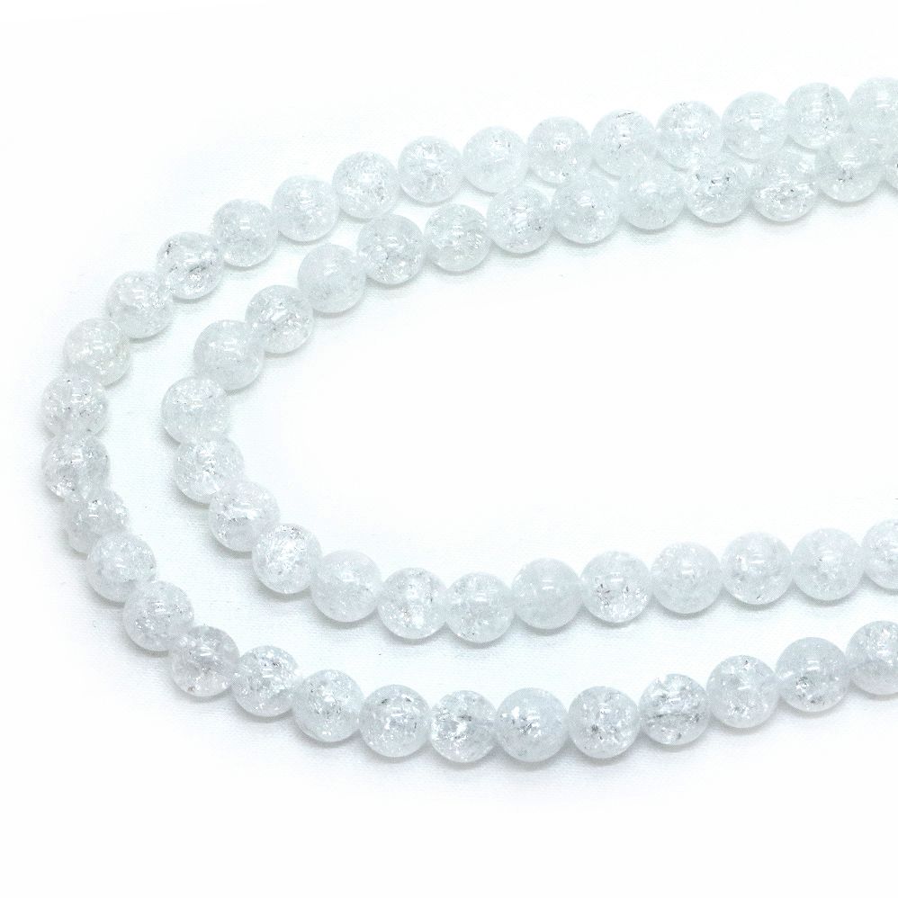 ○1連販売○クラッシュクリスタル【丸玉】6mm【天然石 ビーズ パワーストーン】