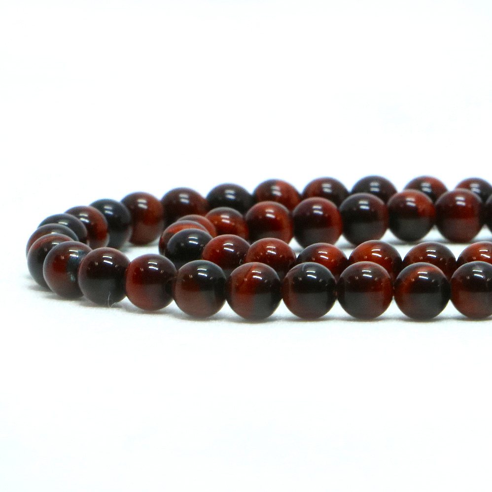 ○1連販売○レッドタイガーアイ【丸玉】4mm【天然石 ビーズ パワーストーン】