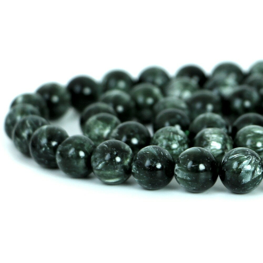 ○1連販売○セラフィナイト【丸玉】12mm【天然石 ビーズ パワーストーン】