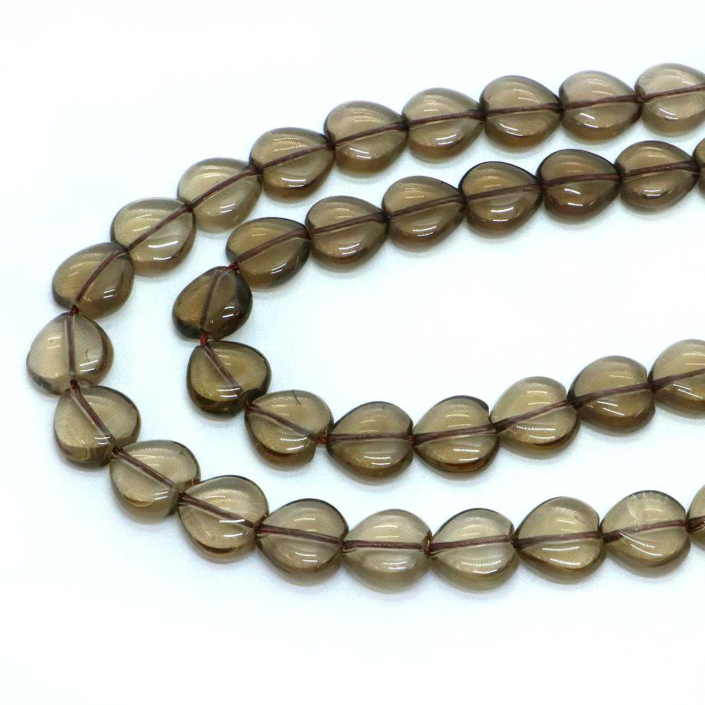 ○1連販売○スモーキークォーツ【ハート】12mm【天然石 ビーズ パワーストーン】