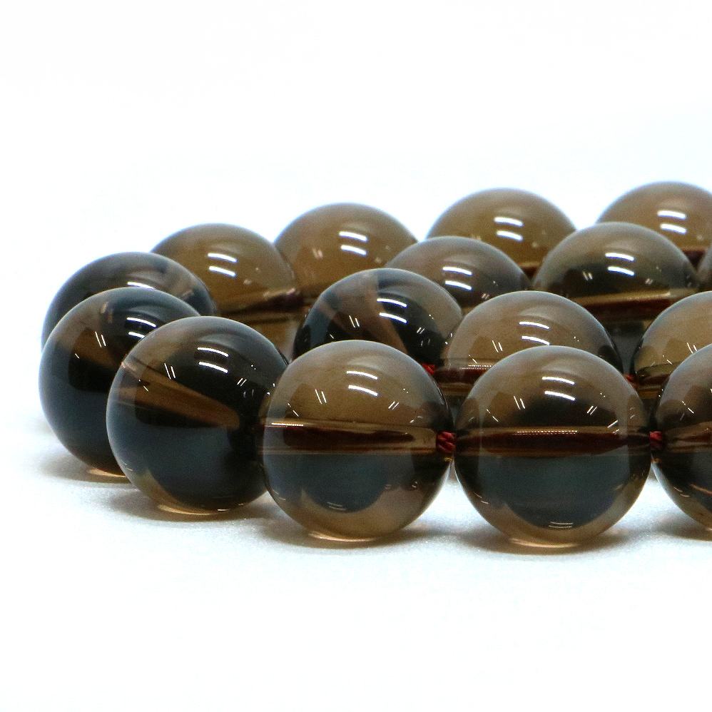 ○1連販売○スモーキークォーツ【丸玉】12mm【天然石 ビーズ パワーストーン】