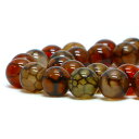○1連販売○ドラゴンアゲート(ブラウン)【丸玉】10mm【天然石 ビーズ パワーストーン】