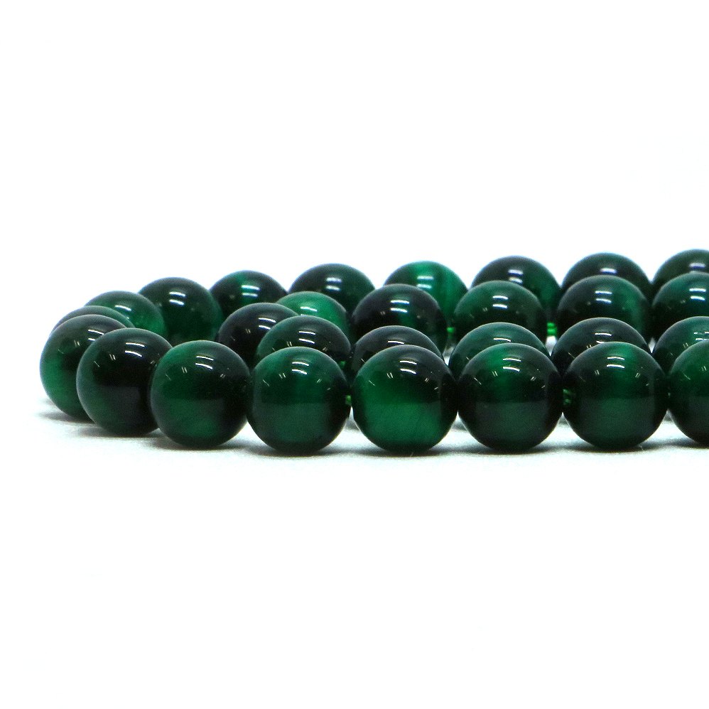 ○1連販売○グリーンタイガーアイ【丸玉】8mm【天然石 ビーズ パワーストーン】