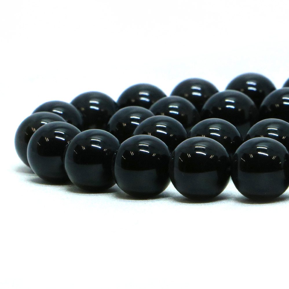 ○1連販売○ブラックタイガーアイ【丸玉】10mm【天然石 ビーズ パワーストーン】