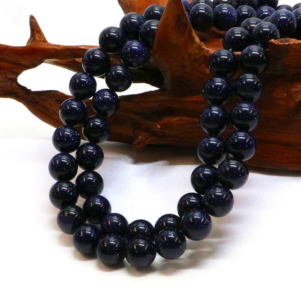 ○1連販売○ブルーゴールドストーン【丸玉】10mm【天然石 ビーズ パワーストーン】