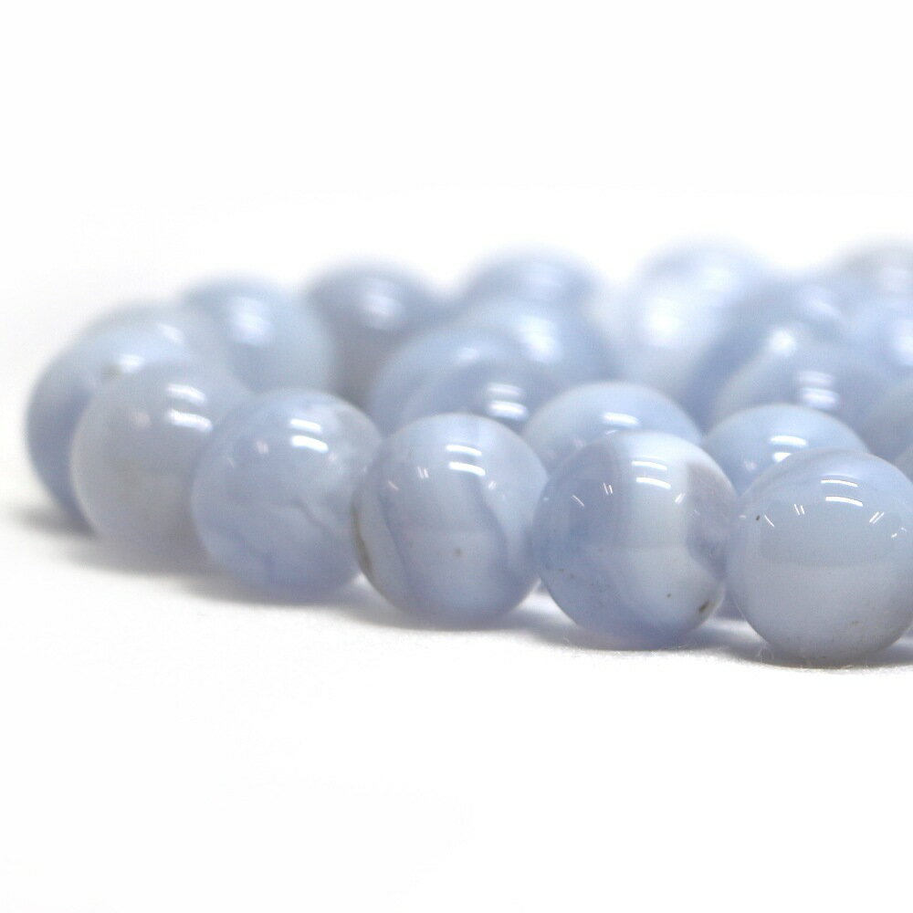 樂天商城 - ○1連販売○ブルーレースアゲート【丸玉】11mm【天然石 ビーズ パワーストーン】