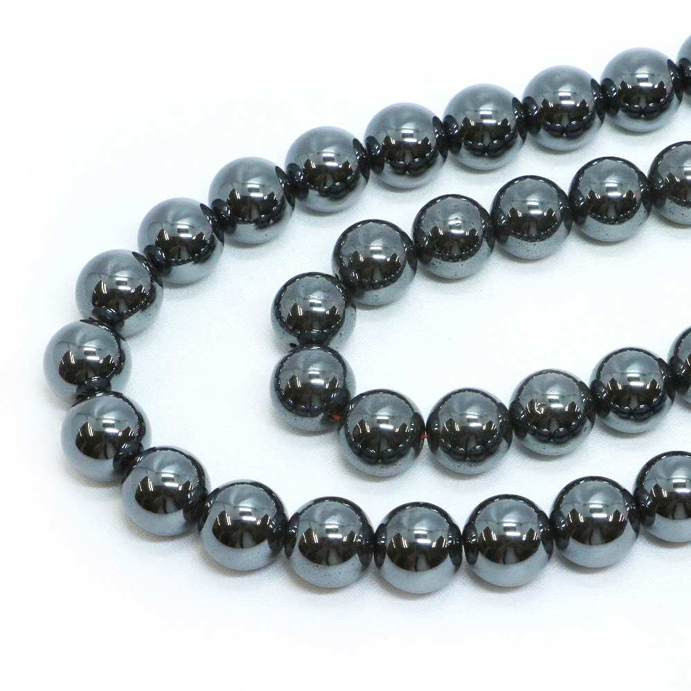 ○1連販売○ヘマタイト【丸玉】10mm【天然石 ビーズ パワーストーン】