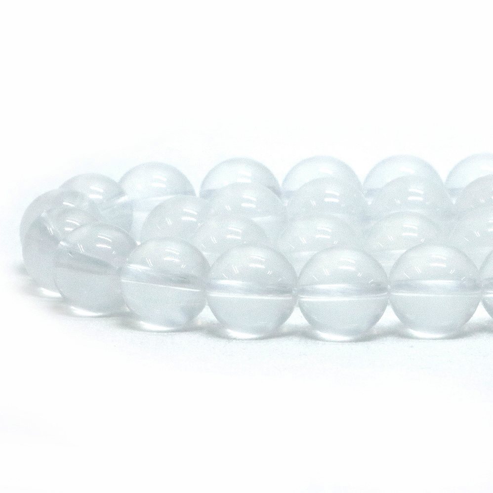 Rakuten - ○1連販売○ミルキークォーツAA【丸玉】10mm【天然石 ビーズ パワーストーン】