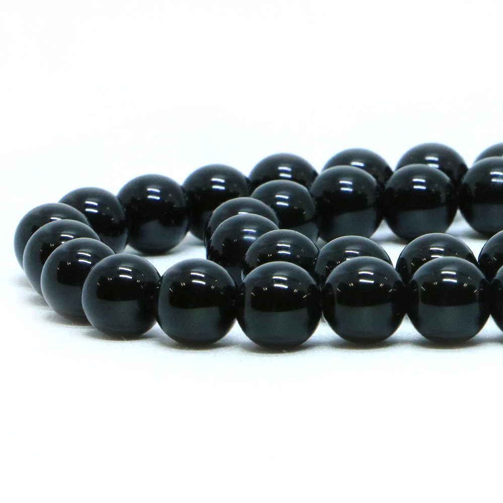 ○1連販売○モリオン【丸玉】8mm【天然石 ビーズ パワーストーン】