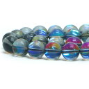 ○1連販売○ブラックルナフラッシュ(人工石)【丸玉】10mm【天然石 ビーズ パワーストーン】