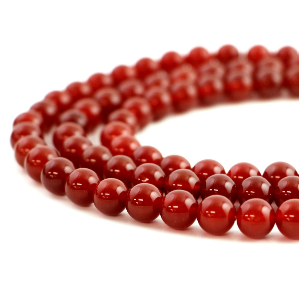 ○1連販売○レッドアゲート【丸玉】10mm【天然石 ビーズ パワーストーン】