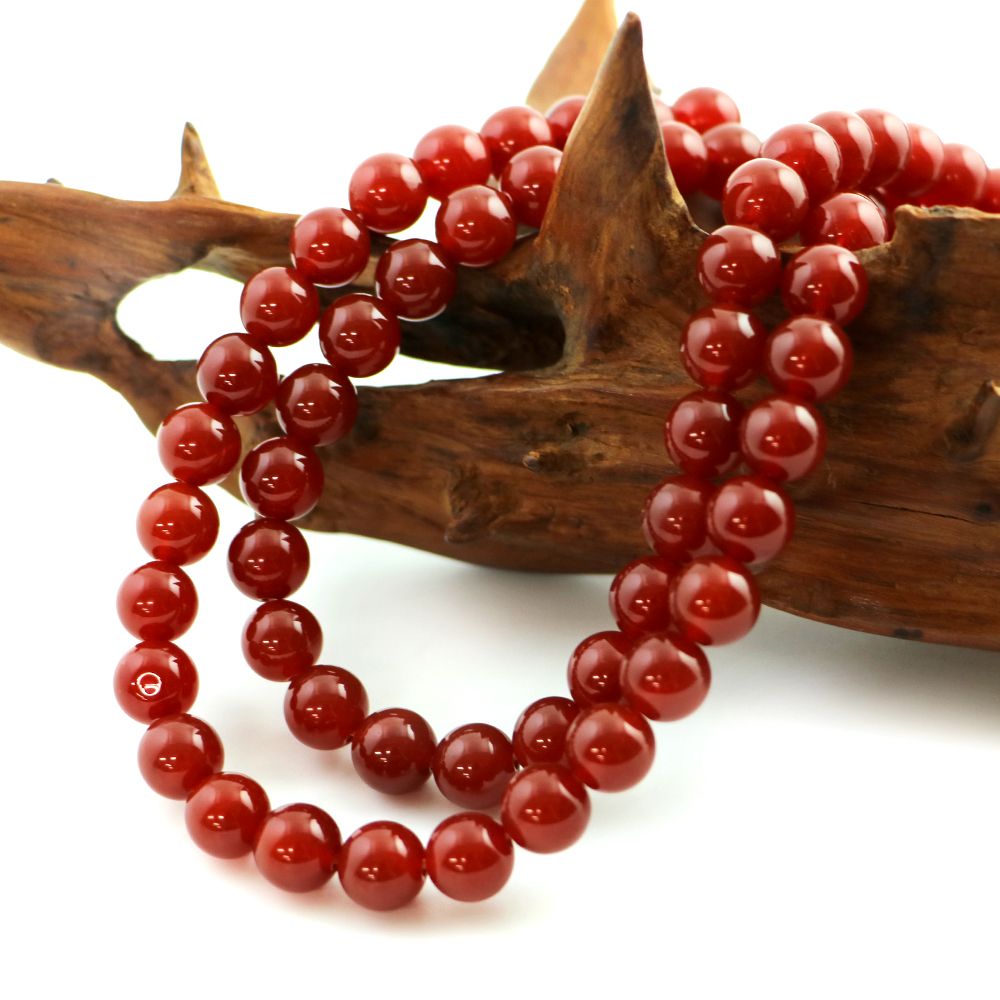 ○1連販売○レッドアゲート【丸玉】10mm【天然石 ビーズ パワーストーン】