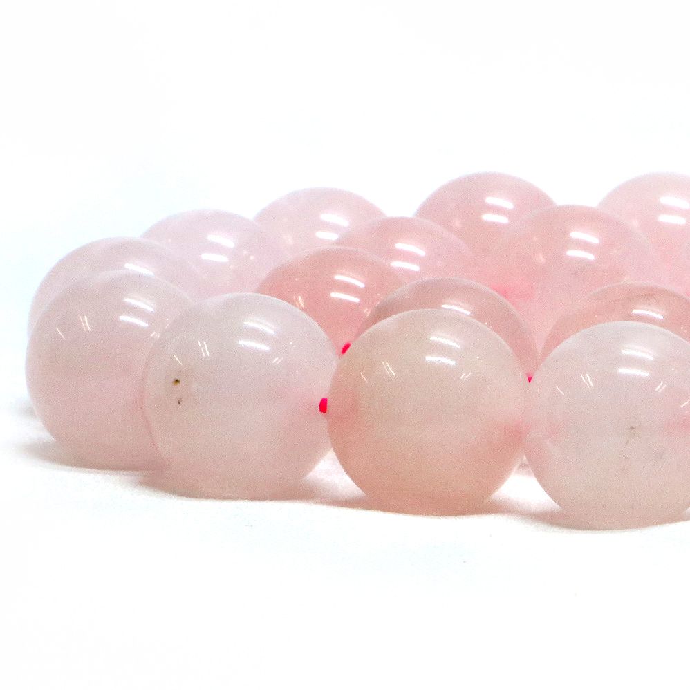 Rakuten - ○1連販売○ローズクォーツ【丸玉】14〜14.5mm【天然石 ビーズ パワーストーン】