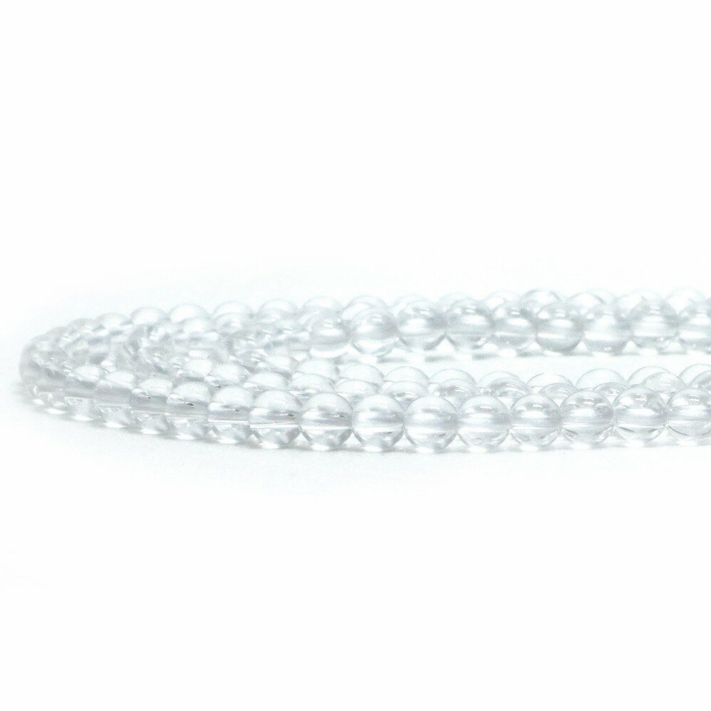 Rakuten - ○1連販売○水晶AA（クリスタル）【丸玉】4mm【天然石 ビーズ パワーストーン】