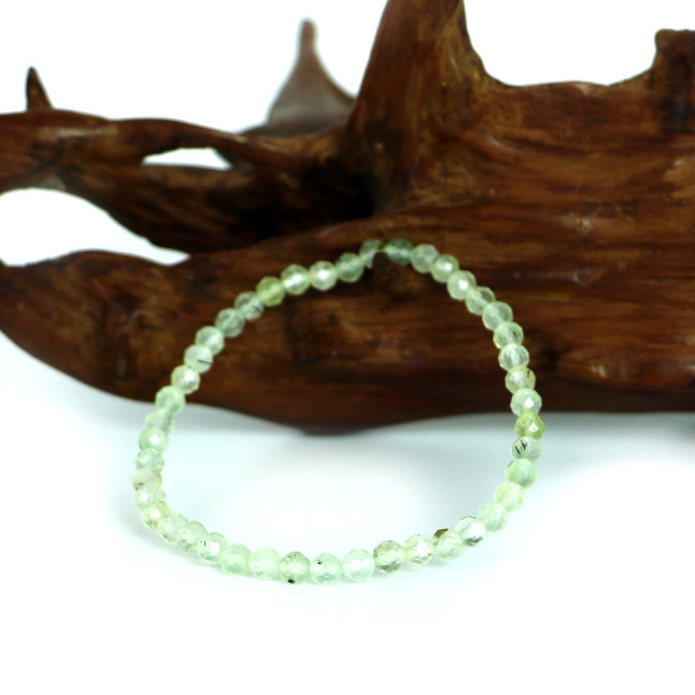 プレナイト【カット】4mm 数珠 天然石 ブレスレット パワーストーン ブレス お守り 選べるサイズ
