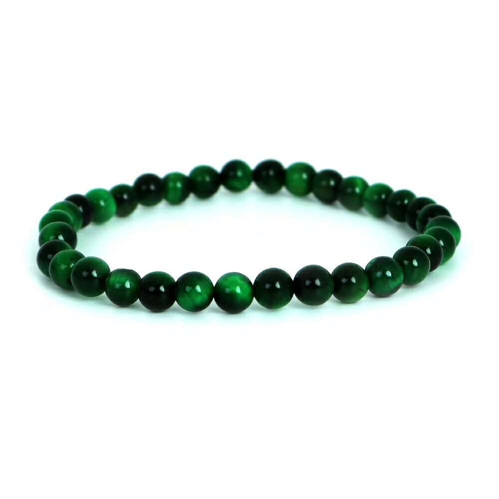 グリーンタイガーアイ【丸玉】6mm 数珠 天然石 ブレスレット パワーストーン ブレス お守り 選べるサイズ