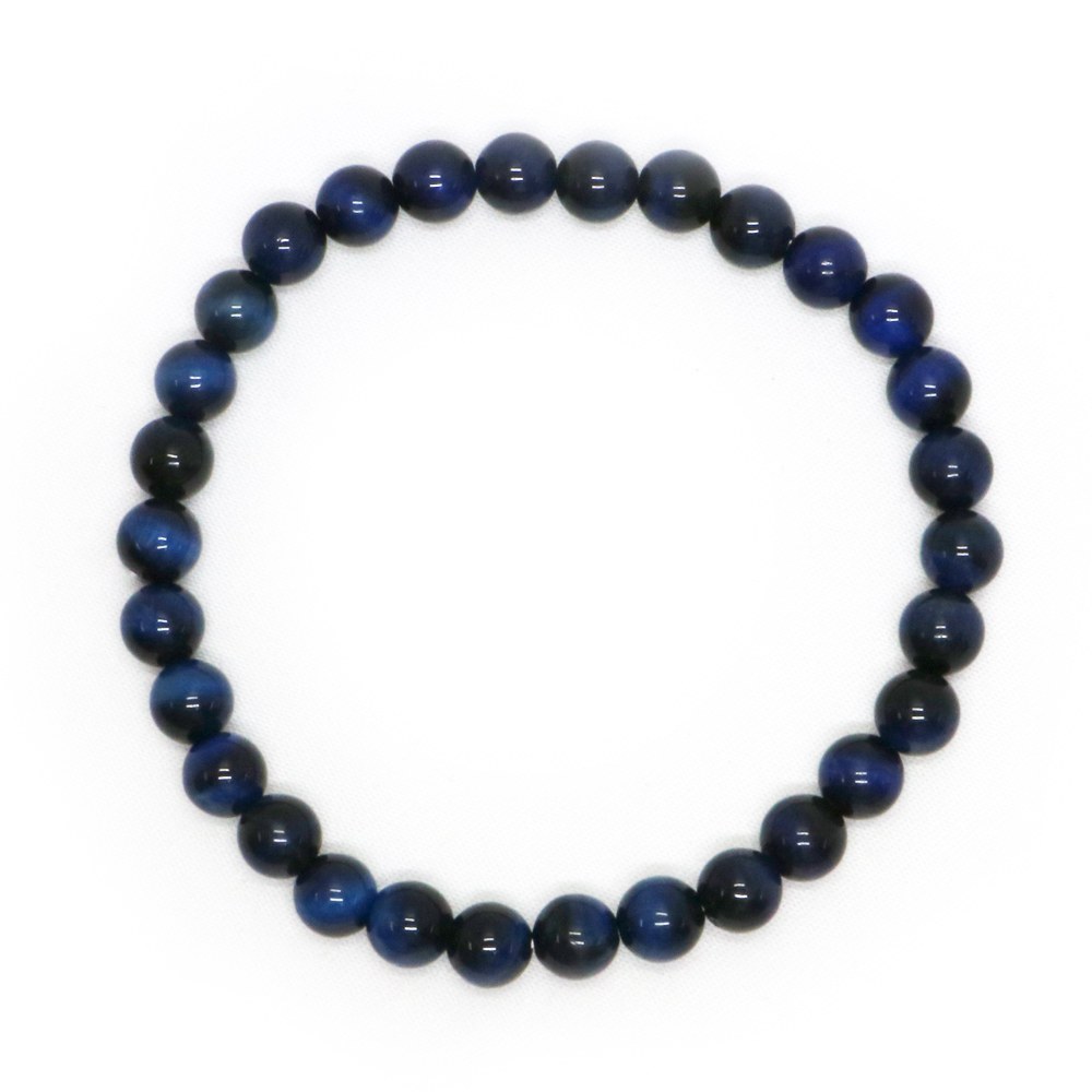 ブルータイガーアイ【丸玉】6mm 数珠 天然石 ブレスレット パワーストーン ブレス お守り 選べるサイズ