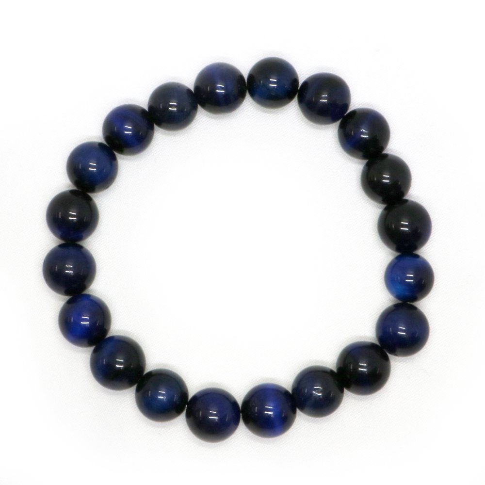 ブルータイガーアイ【丸玉】10mm 数珠 天然石 ブレスレット パワーストーン ブレス お守り 選べるサイズ
