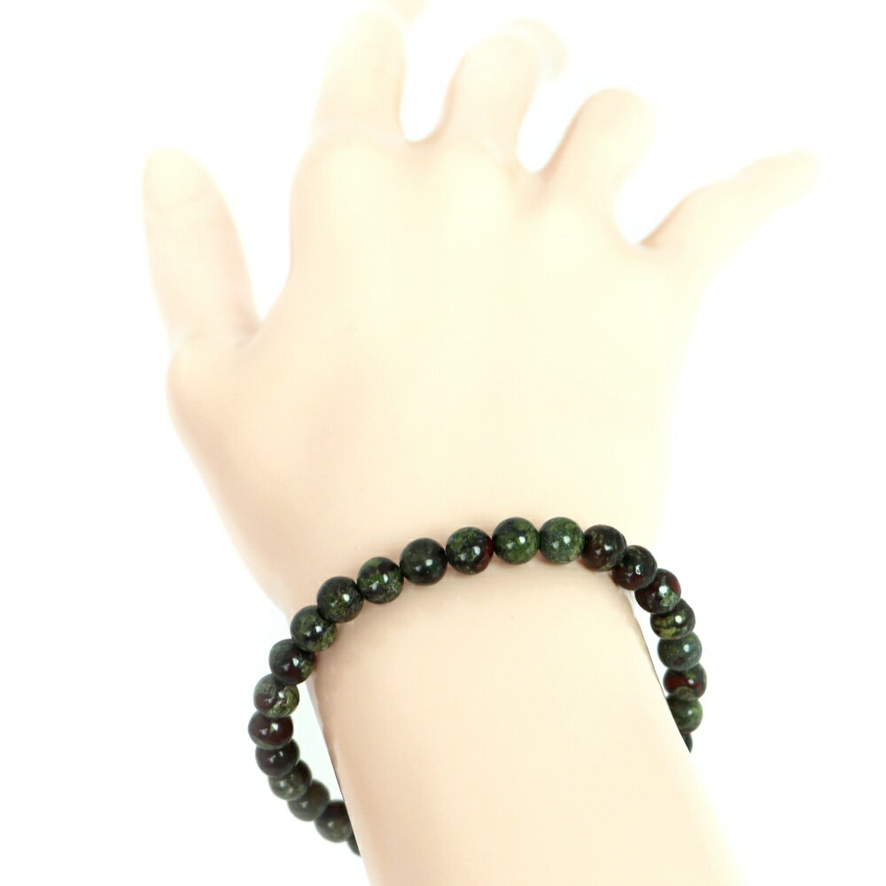 ドラゴンブラッドジャスパー 【丸玉】6mm 数珠 天然石 ブレスレット パワーストーン ブレス お守り 選べるサイズ