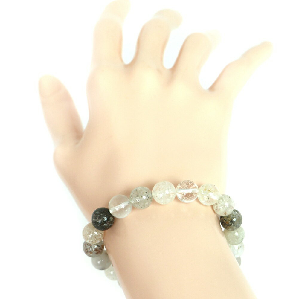 ホワイトガーデンクォーツ 【丸玉】8mm 数珠 天然石 ブレスレット パワーストーン ブレス お守り 選べるサイズ