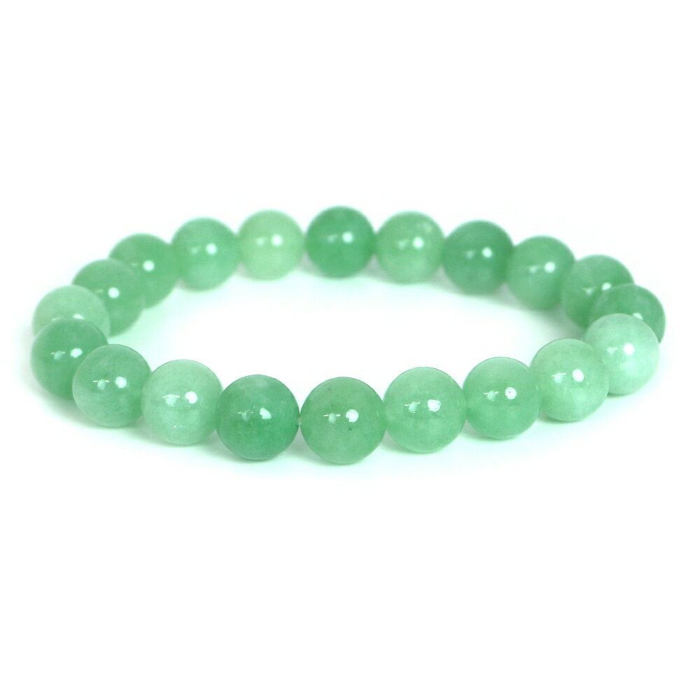 カラージェード(ヒスイカラー・染め)【丸玉】10mm 数珠 天然石 ブレスレット パワーストーン ブレス お..