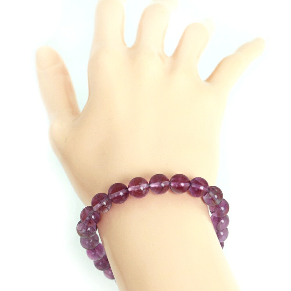 ピンク フローライト【丸玉】8mm 数珠 天然石 ブレスレット パワーストーン ブレス お守り 選べるサイズ