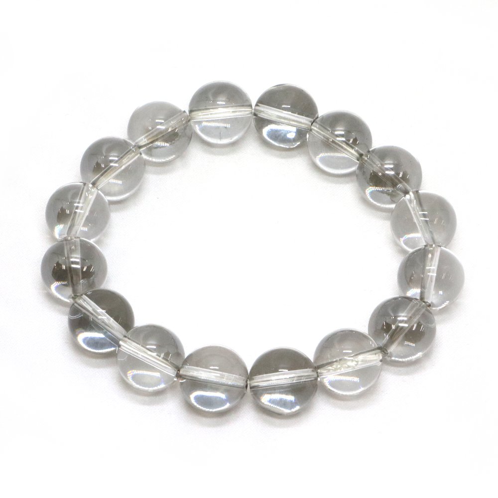 シルバーオーラクリスタル【丸玉】12mm 数珠 天然石 ブレスレット パワーストーン ブレス お守り 選べるサイズ
