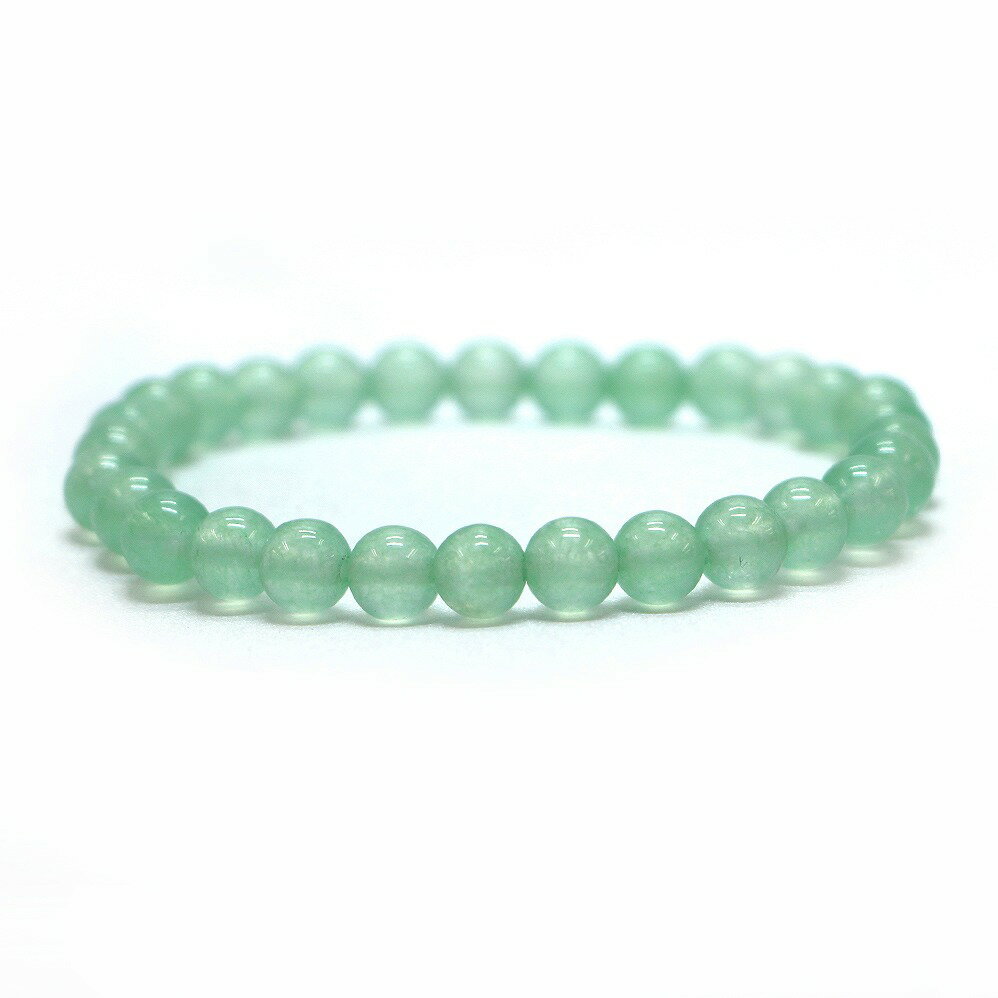 カラージェード(ペパーミント・染め)【丸玉】6mm 数珠 天然石 ブレスレット パワーストーン ブレス お..