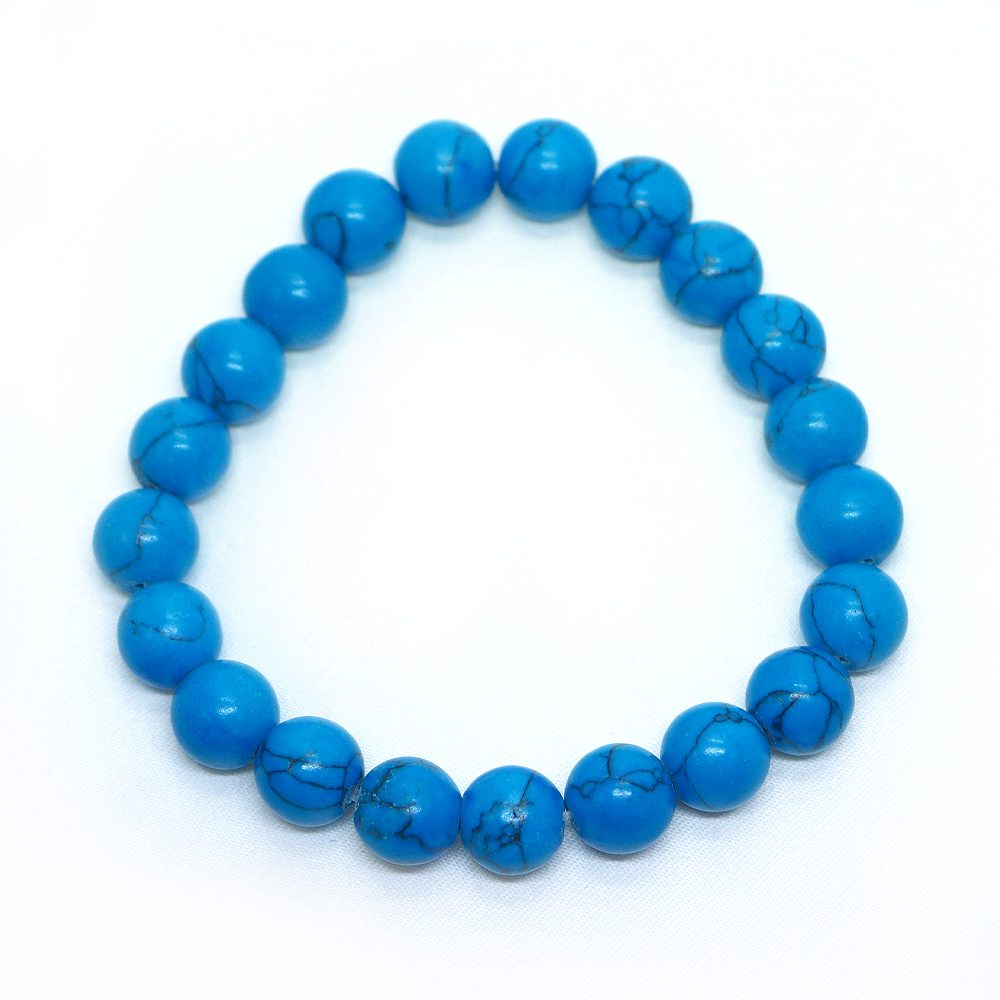 フェイク ターコイズ(人工石 ブルー)【丸玉】10mm 数珠 天然石 ブレスレット パワーストーン ブレス お守り 選べるサイズ 2