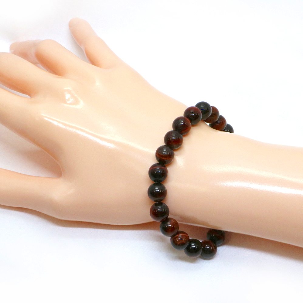 レッドタイガーアイ【丸玉】8mm 数珠 天然石 ブレスレット パワーストーン ブレス お守り 選べるサイズ