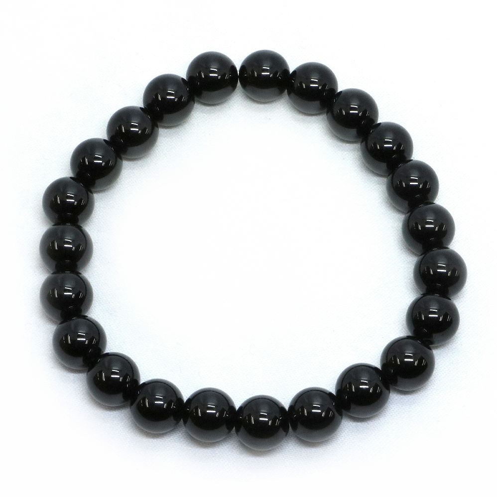 ブラックスピネル【丸玉】8mm 数珠 天然石 ブレスレット パワーストーン ブレス お守り 選べるサイズ