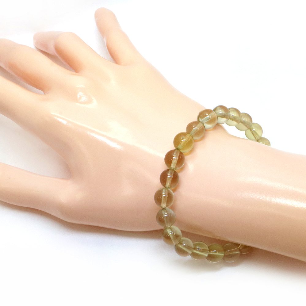 レモンクォーツ【丸玉】8mm 数珠 天然石 ブレスレット パワーストーン ブレス お守り 選べるサイズ