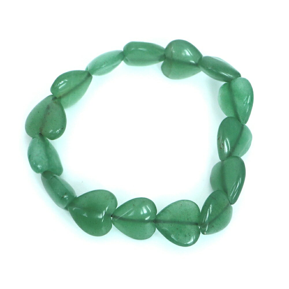 アベンチュリン【ハート】14mm 数珠 天然石 ブレスレット パワーストーン ブレス お守り 選べるサイズ