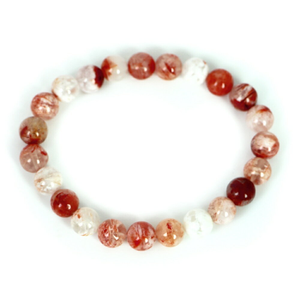 スノーフレークゴーストクリスタル【丸玉】8mm 数珠 天然石 ブレスレット パワーストーン ブレス お守り 選べるサイズ