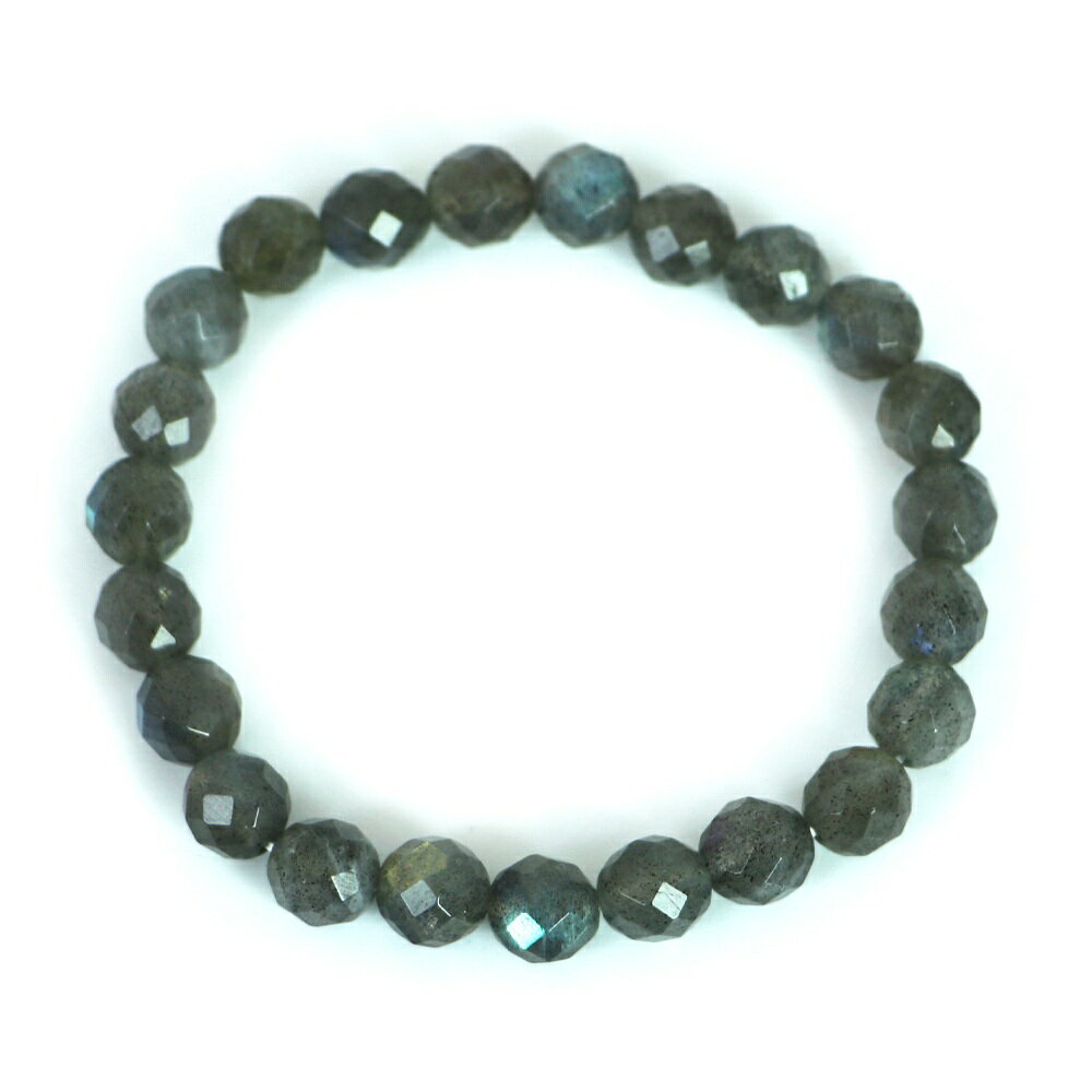 ラブラドライト【カット】8mm 数珠 天然石 ブレスレット パワーストーン ブレス お守り 選べるサイズ